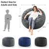 Inhand Memory Foam Filled 2-in-1 Bean Bag Chair With Soft Removeable Cover - Convertible Bean Bag Bed - 4 of 4