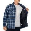 Alpine Swiss Mens Henry Quilted Flannel Jacket Warm Plaid Shacket Four Pockets Snap Buttons Winter Work Coat for Cold Weather - 4 of 4