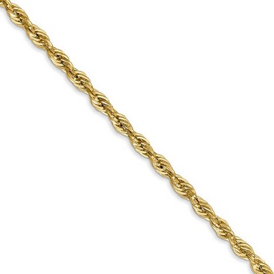 Black Bow Jewelry 2.8mm 14k Yellow Gold Hollow Rope Chain Necklace