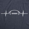 Mens Football Heart Rate T Shirt Funny Sunday Gameday Tee - Crazy Dog Men's T Shirt - 2 of 4