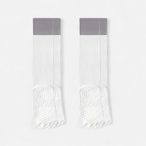 Anna-Kaci Women's 2-Pack Knee High Grip Toe Socks with Ribbed Fabric and Non-Slip Soles for Yoga and Studio Workouts - 1 of 4