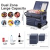 12 Volt Car Refrigerator, Portable Freezer Dual Zone APP Control, 52 Cans Fridge 12/24V DC and 100-240V AC - 3 of 4