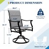 Patio Swivel Dining Chairs, High Back Set of 2, All Weather Patio Chair with Padded, Outdoor Swivel Rocker Chair for Lawn - 2 of 4