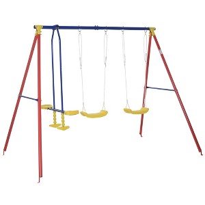 Dexmalle Metal Swing Set with Glider - 1 of 4