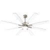Warmiplanet 62"Ceiling Fans with Lights and Remote Control, Reversible Silent DC Motor, 6 Speeds, 3 Color Dimmable LED Light, Timer, Nickel, 9-Blades - 2 of 4