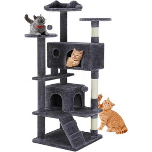 MyDepot Cat Climbing Frame 54 Inch Cat Tower for Indoor Cats with Scratching Post, Cat Playhouse, Large Cat Condo - 1 of 4