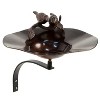 Achla Designs 14.5" Antiqued Brass/Aluminum Birdbath with Birds and Wall Mount Bracket Antique Patina Finish: Weather-Resistant, Easy to Assemble - 2 of 4