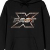 Fast & Furious Fast X Logo Long Sleeve Black Adult Hooded Sweatshirt - 2 of 3