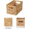 BRINJOY Wicker Basket, Organizing Basket, Storage Basket with Built-in Handles, Water Hyacinth Shelves (Medium 2-Pack, Natural Water Hyacinth) - 4 of 4