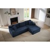 103''Modular Corduroy L-Shaped Sectional Sofa with Deep Seat, No Assembly Required - 2 of 4