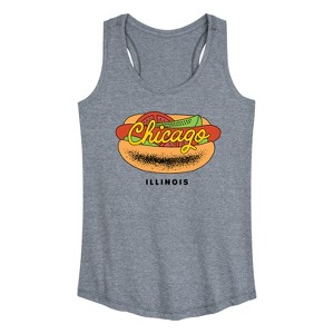 Women's - Instant Message - Chicago Dog Graphic Racerback Tank - 1 of 4