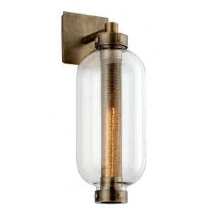 Troy Lighting Atwater 1 - Light Wall Light in  Vintage Brass Clear Shade - 1 of 1