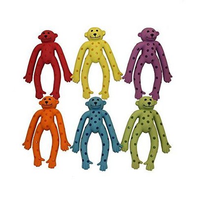 Multipet Monkeyworth Latex 10.5in Dog Toy Assorted Colors