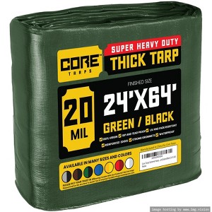 Core Tarps Heavy Duty 20 Mil Tarp Cover, UV Resistant, Rip Proof for Roof, Camping, Patio, Pool, Boat - 1 of 4