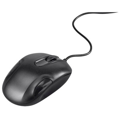 Monoprice Basic 1000 dpi Student Mouse - Black, Compatible with Chromebooks Windows Mac | Ideal for Office Desks, Workstations, Tables