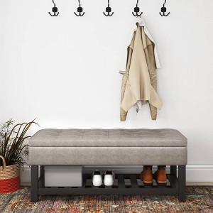 44" Essex Storage Ottoman Benches with Open Bottom - WyndenHall - 1 of 4