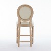 Gulches Solid Wood Barstools Set of 2 Classic French Country with Upholstered Seating for Kitchen Restaurant - 4 of 4