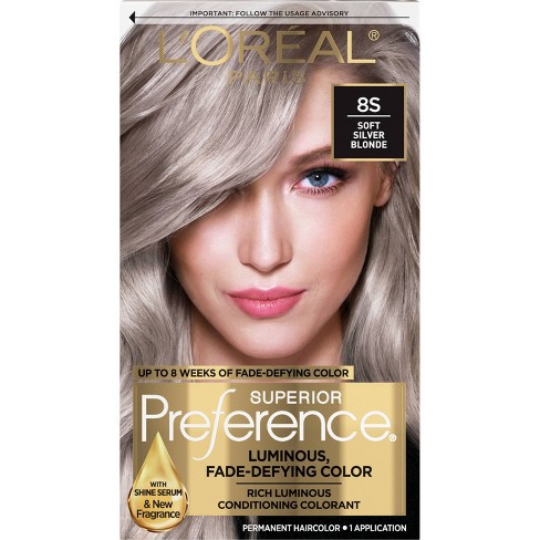 L'oreal Paris Fade - Defying Color + Shine System Permanent Hair Color -  Soft Silver Blonde : Target