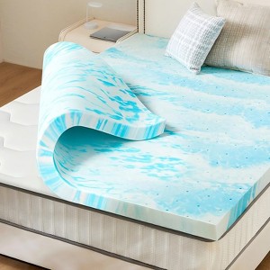Aukfa 3-Inch Gel Memory Foam Mattress Topper for Back Pain, Twin XL Size, CertiPUR-US Certified - 1 of 4