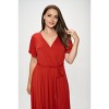 WEST K Womens Georgia Plus Size Flutter Sleeve High Low Hem Dress - 3 of 4