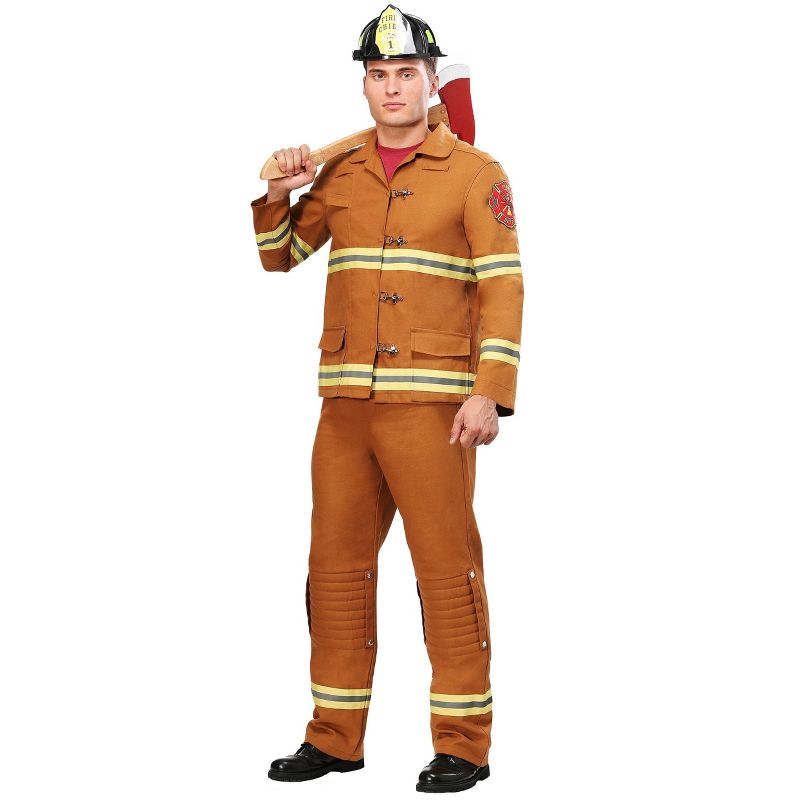HalloweenCostumes.com Firefighter Uniform Costume for Men, 2 of 4