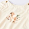Baby Girls' 2pc Deer Ruffle Long Sleeve T-Shirt and Striped Leggings Set - Cloud Island™ Mint Green/Cream - 3 of 4