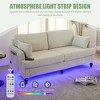 KTMBDW 68.9 Inch Loveseat Sofa with USB Charging Port, Modern 2-Seats Sofa for Living Room & Bedroom, Breathable Chenille Fabric - 3 of 4