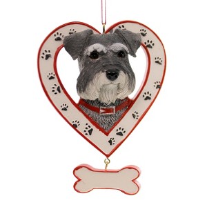 Kurt S. Adler 4.5 Inch Dog In Heart W/ Bone Canine Best Friend Tree Ornaments - 1 of 2