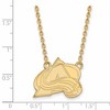 Black Bow Jewelry 14k Yellow Gold Plated Sterling Silver Colorado Avalanche NHL Necklace 18 Inch - 2 of 4