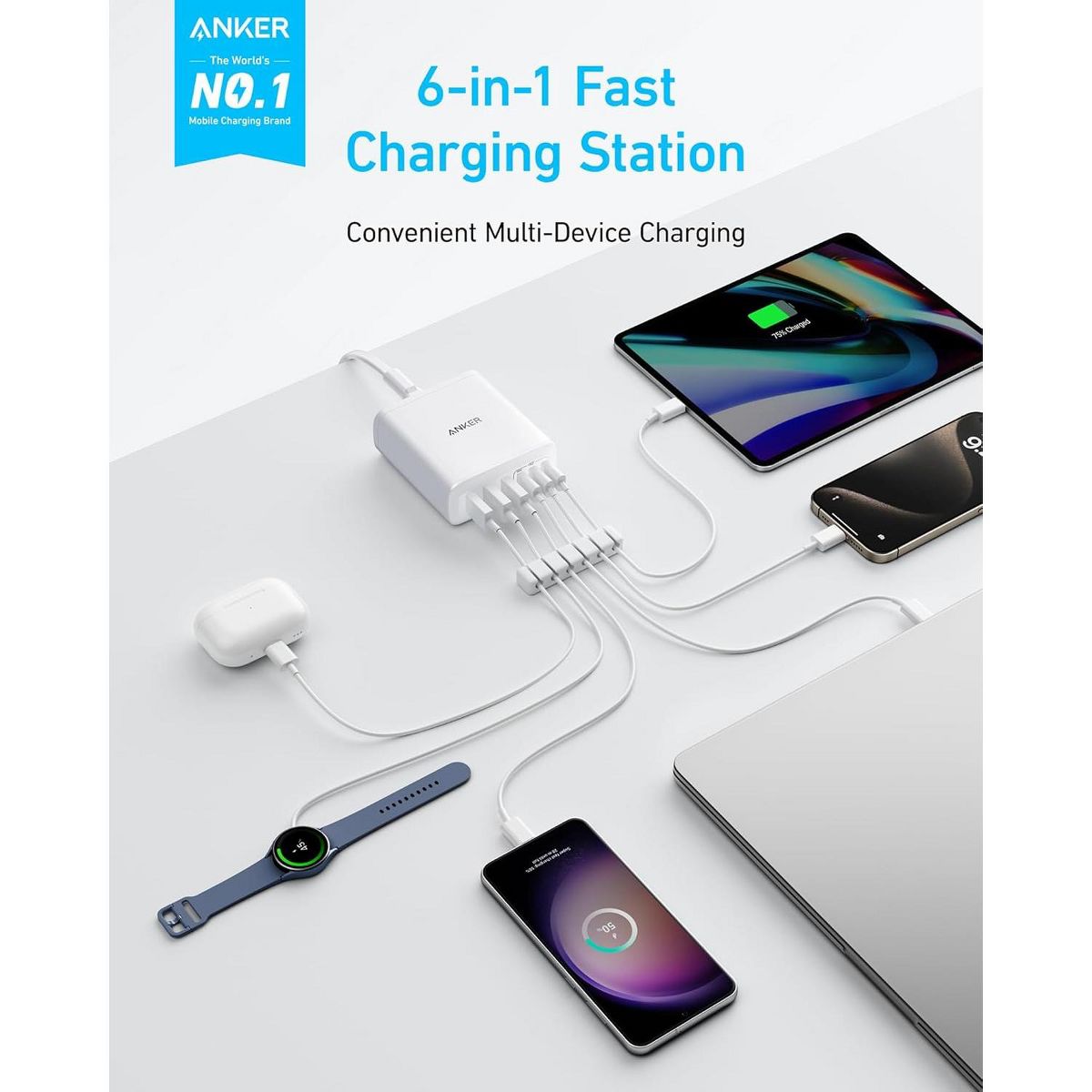 Anker Desktop Charger, Fast Charging USB C Charger - thumbnail 2