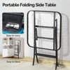 Karl Home |23.6in Metal Square  Patio Folding Side Table - 4 of 4