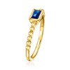 RS Pure by Ross-Simons 0.30 Carat Lab-Grown Sapphire Ring in 18kt Gold Vermeil - 3 of 4