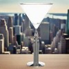 Godinger Silve 8 fl oz Empire State Building Martini Glass: Stainless Steel & Crystal, Hand Wash, Silver & Clear Drinkware - 2 of 2