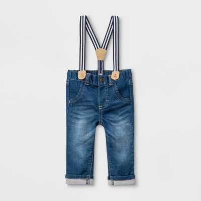 jeans with suspenders for baby boy