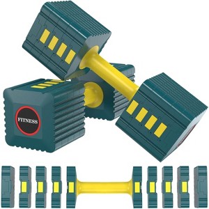 Adjustable Dumbbell Set of 2, Each Hand Weights for Women & Men, Free Weights for Home Gym Fitness - 1 of 4