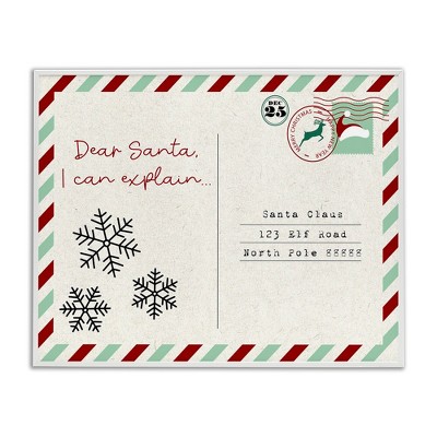 Stupell Industries Dear Santa Postcard, 11'' X 14'' : Target
