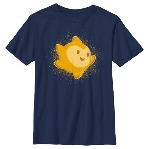 Boy's Disney Wish Star Portrait T-shirt - Navy Blue - Small : Target