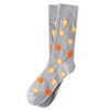 Men's Gray Color Orange Fruit Novelty Socks - 3 of 3