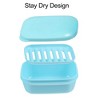 Unique Bargains Plastic Soap Dish Keep Soap Dry Soap Cleaning Storage for Home Bathroom Kitchen - 3 of 4