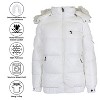 Spire By Galaxy Women's Full Zip Heavyweight Bubble Jacket With Detachable Faux Fur Hood - 2 of 3