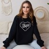 Simply Sage Market Women's Graphic Sweatshirt Love Heart Outline - 2 of 3