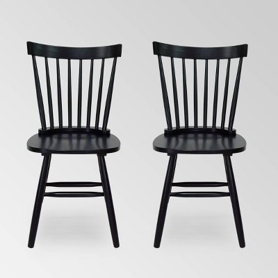 Set of 2 Balcomb Farmhouse Dining Chair Black - Christopher Knight Home