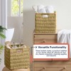 Ornavo Home 6 Pack Paper Wicker Storage Shelf Basket Cube Bin with Handles - 4 of 4