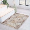 Distressed Rustic Medallion Border Machine Washable Indoor Area Rug or Runner by Blue Nile Mills - 2 of 4