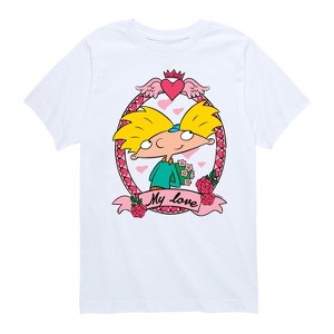 Boys' - Hey Arnold! - Valentine's My Love Short Sleeve Graphic T-Shirt - 1 of 4