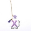 Unique Bargains Star Sequin Letter X Flower Tassel Water Cup Pendant Purple 1 Pc - 2 of 4