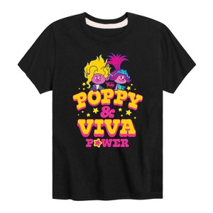 Boys' - Trolls - Poppy and Viva Power Short Sleeve Graphic T-Shirt - 1 of 4
