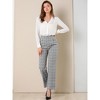 INSPIRE CHIC Women's Plaid Elastic Waist Casual Work Office Long Pants - 3 of 4