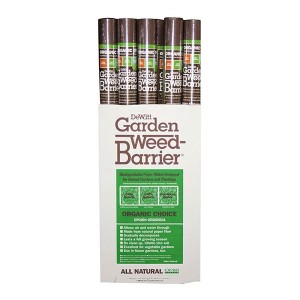 DeWitt NAT240RF 2 x 50 Foot All Natural Organic Tillable Recycled Paper Mulch Garden Weed Control Barrier for Annual Plantings Landscape Fabric, Brown - 1 of 2