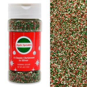 Mystic Sprinkles A Classic Christmas in Silver Sanding Sugar 4oz Bottle - 1 of 4